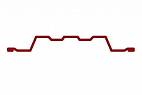 Металлический штакетник односторонний прямой RAL 3005 красное вино 1,7